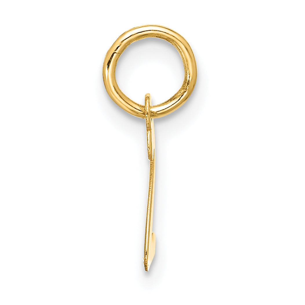 10K Yellow Gold Small Script Initial Z Charm