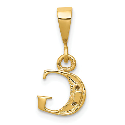 10K Yellow W/Rhodium 10K And Rhodium Diamond Initial G Charm