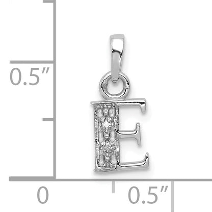 10K White Gold 10Kw Initial E Charm