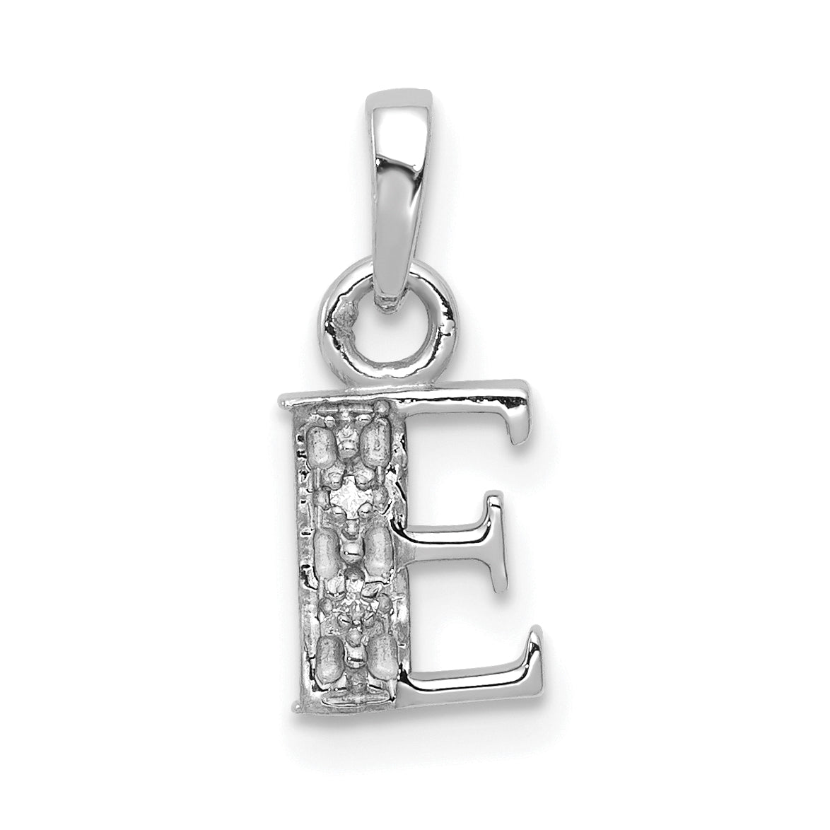 10K White Gold 10Kw Initial E Charm