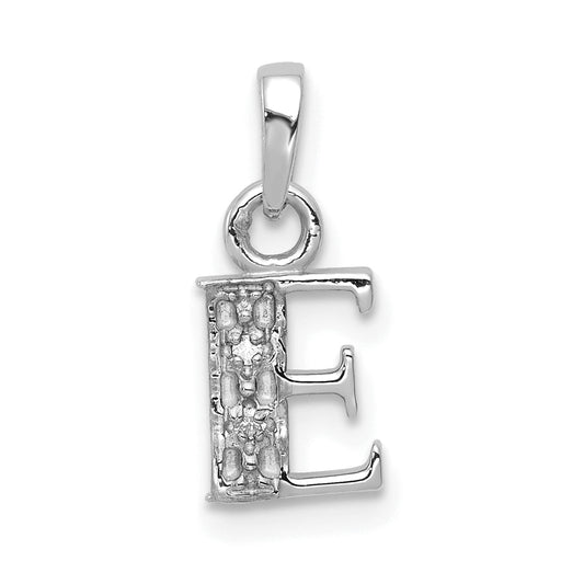 10K White Gold 10Kw Initial E Charm