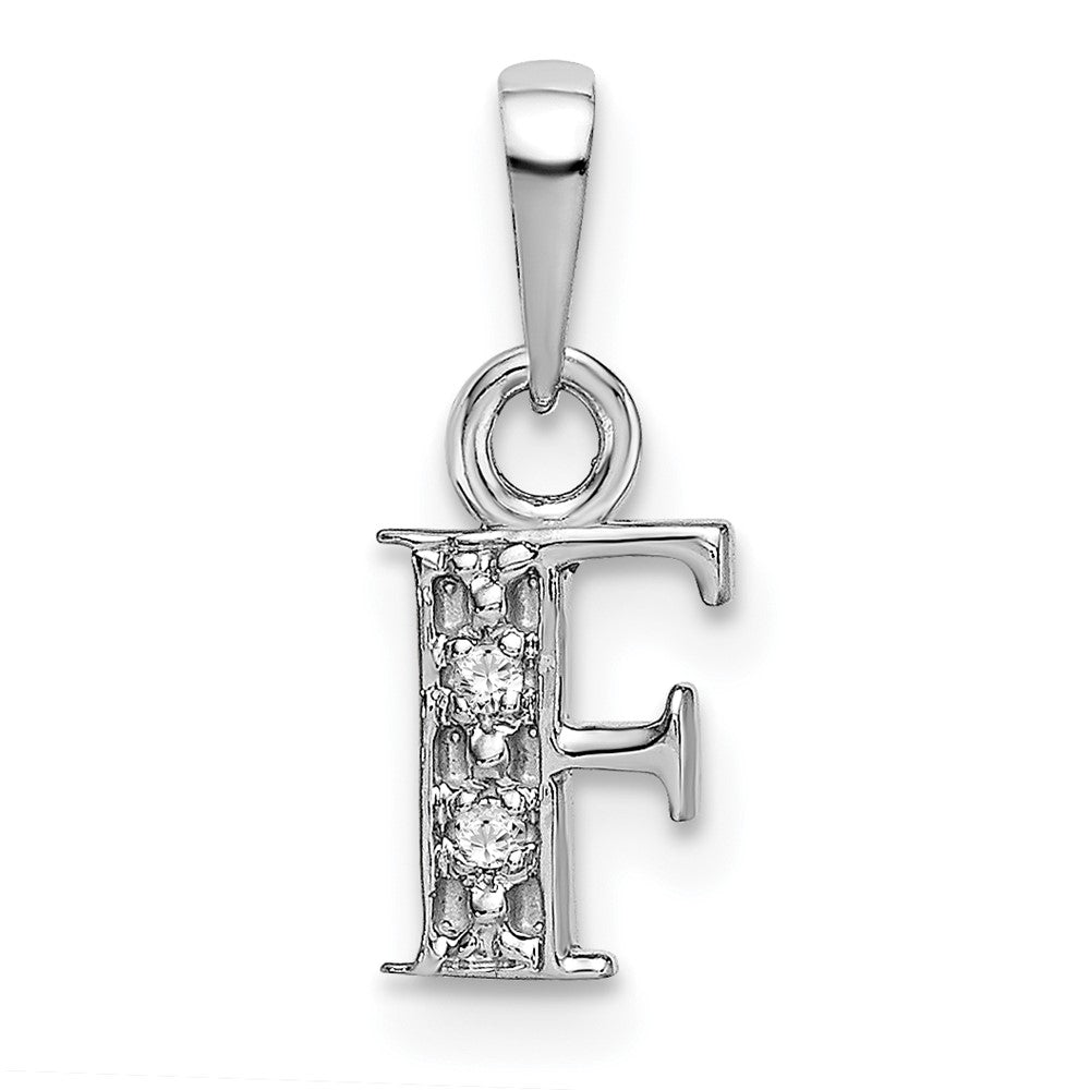 10K White Gold 10Kw Initial F Charm