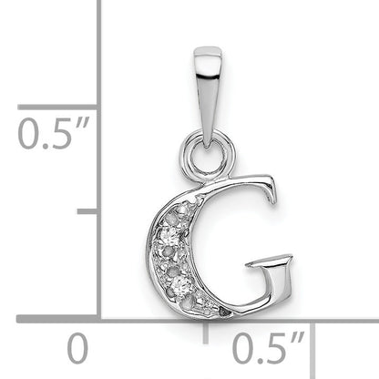 10K White Gold 10Kw Initial G Charm