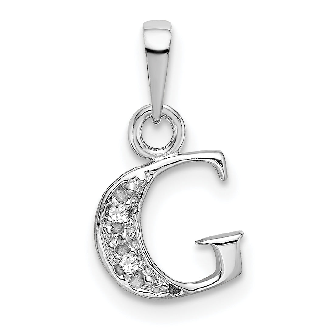 10K White Gold 10Kw Initial G Charm