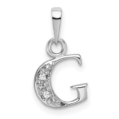 10K White Gold 10Kw Initial G Charm