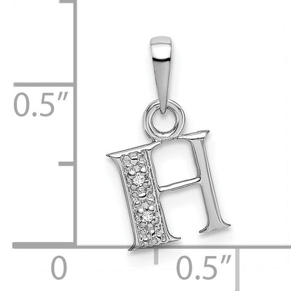 10K White Gold 10Kw Initial H Charm