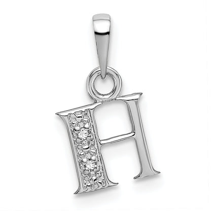 10K White Gold 10Kw Initial H Charm