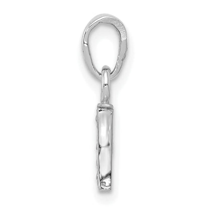 10K White Gold 10Kw Initial I Charm