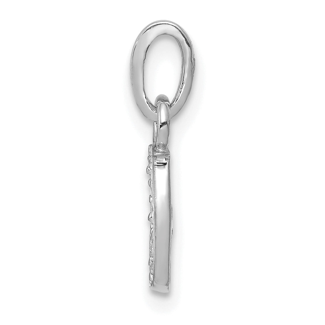 10K White Gold 10Kw Initial J Charm
