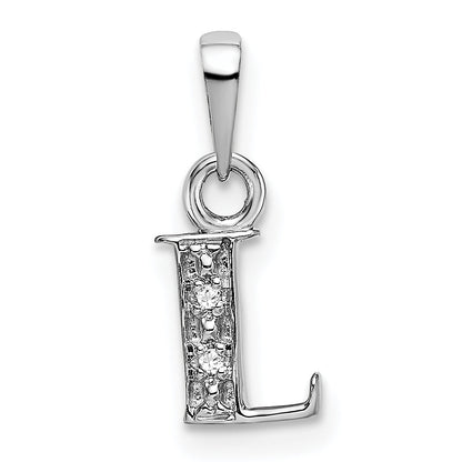 10K White Gold 10Kw Initial L Charm