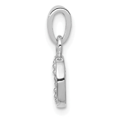 10K White Gold 10Kw Initial O Charm
