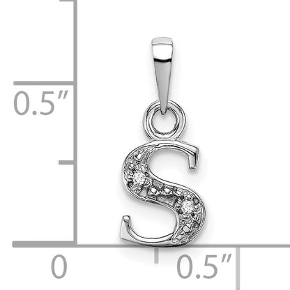 10K White Gold 10Kw Initial S Charm