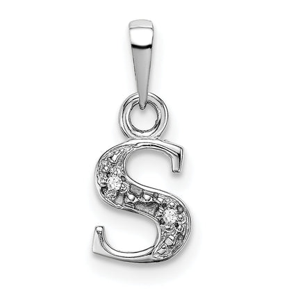 10K White Gold 10Kw Initial S Charm