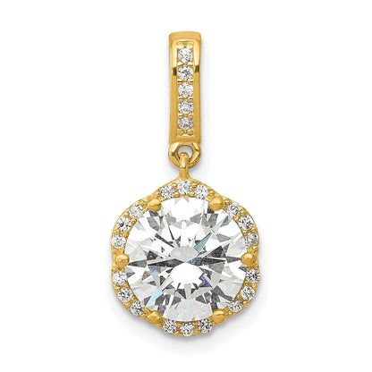 10k Yellow Gold 10K Tiara Collection Polished CZ Pendant