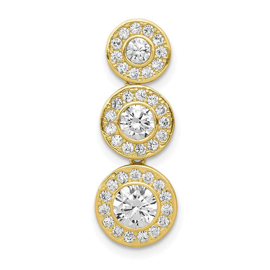 10k Yellow Gold Tiara Collection Polished CZ Pendant