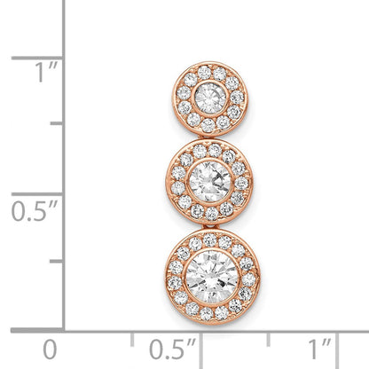 10k Rose Gold Tiara Collection Rose Gold Polished CZ Pendant