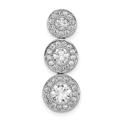 10k White Gold Tiara Collection White Gold Polished CZ Pendant