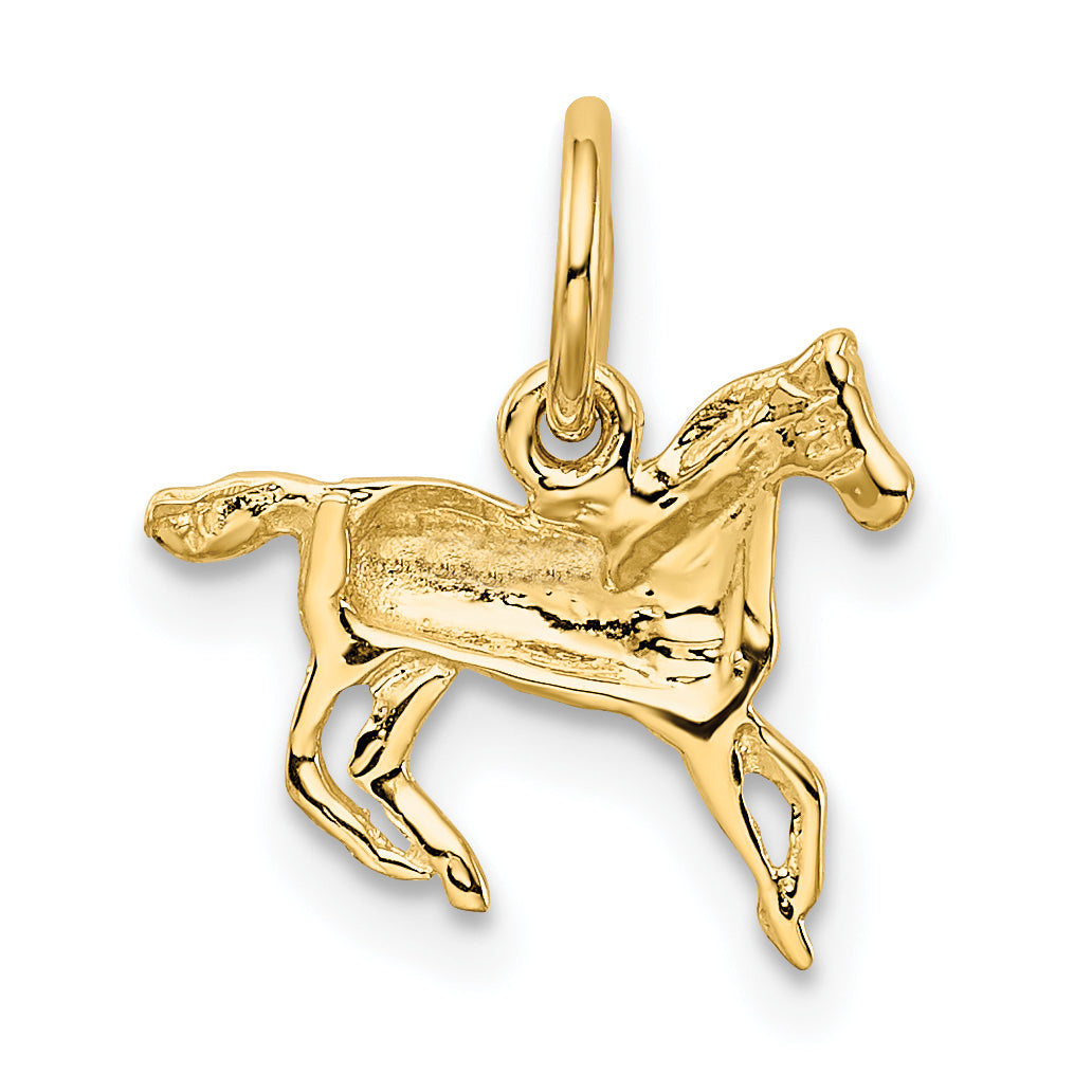 10K Yellow Gold Polished Horse Charm