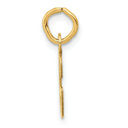 10K Yellow Gold Small Slanted Block Initial G Charm