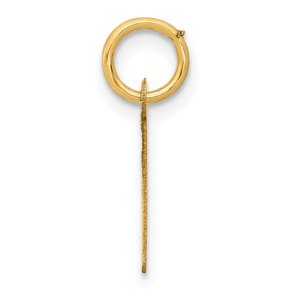 10K Yellow Gold Small Slanted Block Initial L Charm