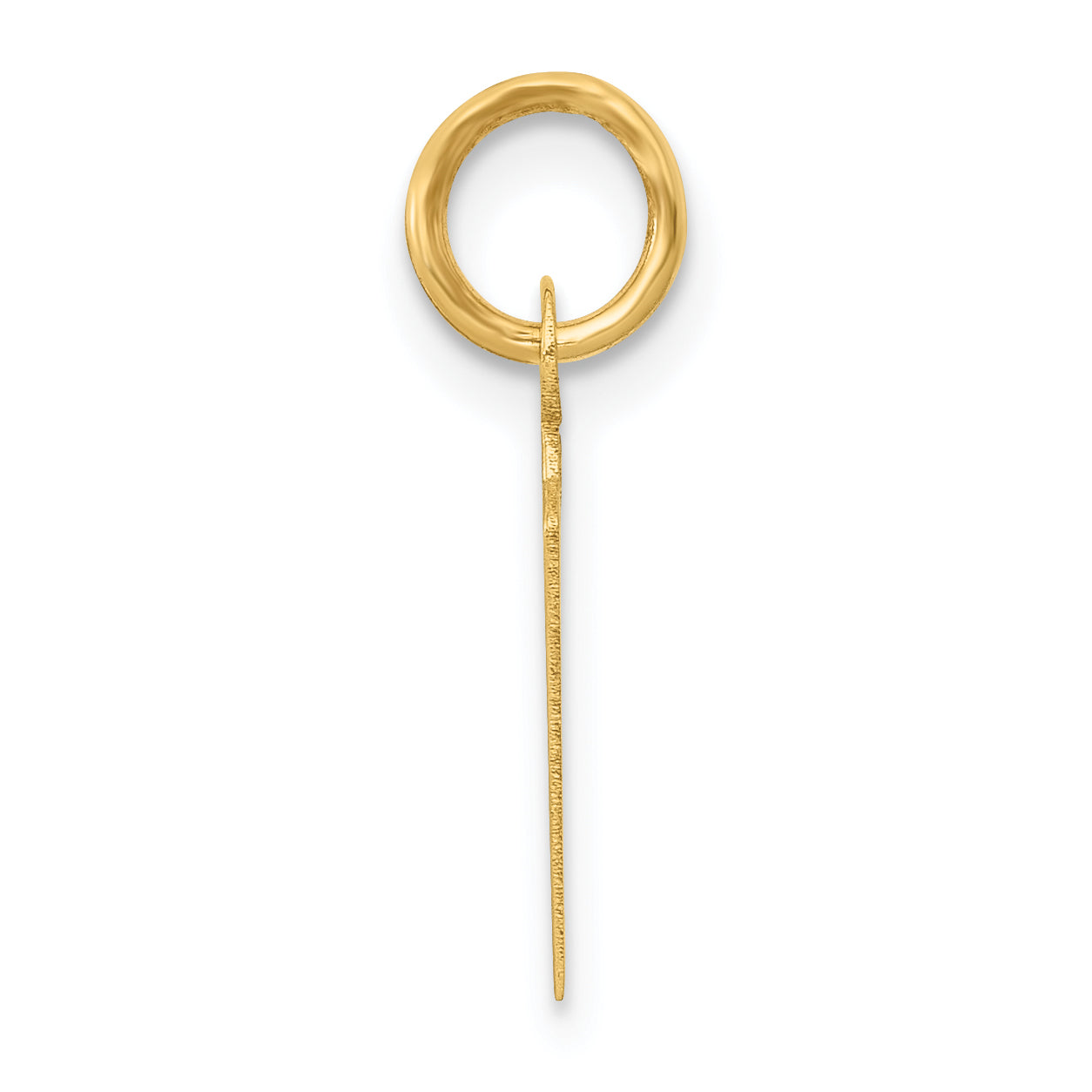 10K Yellow Gold Small Slanted Block Initial M Charm