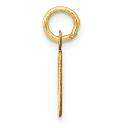 10K Yellow Gold Small Slanted Block Initial O Charm