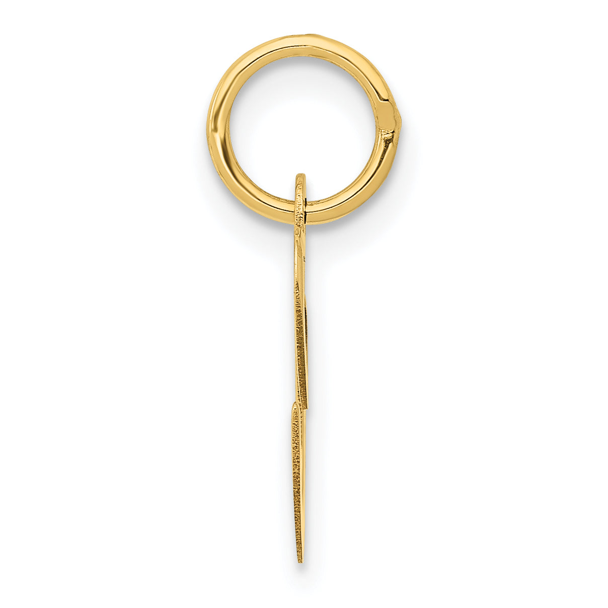 10K Yellow Gold 10K Small Fancy Script Initial C Charm