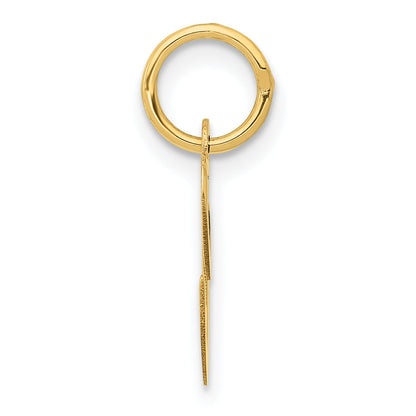 10K Yellow Gold 10K Small Fancy Script Initial C Charm