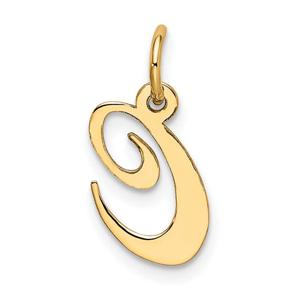 10K Yellow Gold 10K Small Fancy Script Initial C Charm
