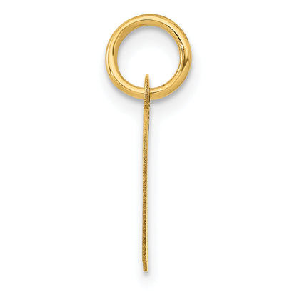10K Yellow Gold 10K Small Fancy Script Initial D Charm