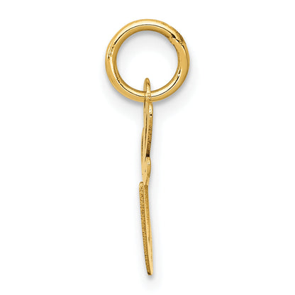 10K Yellow Gold 10K Small Fancy Script Initial E Charm