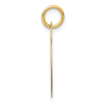 10K Yellow Gold 10K Small Fancy Script Initial I Charm