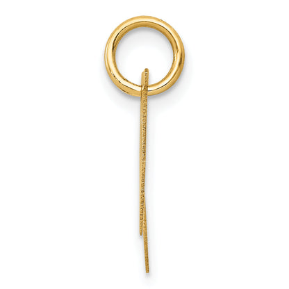 10K Yellow Gold 10K Small Fancy Script Initial N Charm