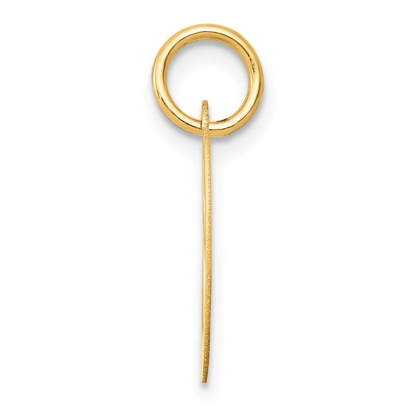 10K Yellow Gold 10K Small Fancy Script Initial O Charm