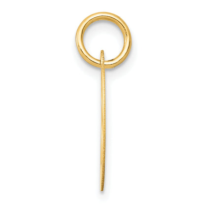10K Yellow Gold 10K Small Fancy Script Initial O Charm
