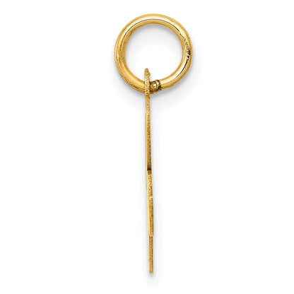 10K Yellow Gold 10K Small Fancy Script Initial R Charm