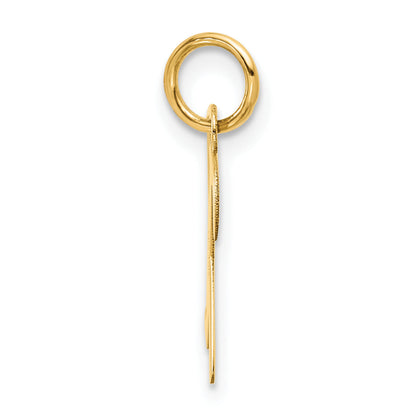 10K Yellow Gold 10K Small Fancy Script Initial X Charm