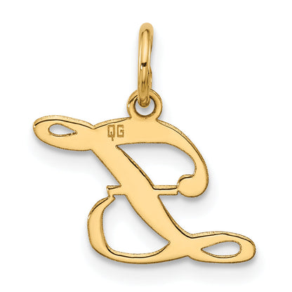 10K Yellow Gold 10K Small Fancy Script Initial Z Charm