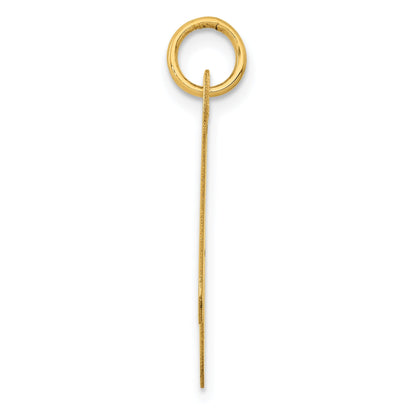 10K Yellow Gold Large Fancy Script Letter A Initial Charm