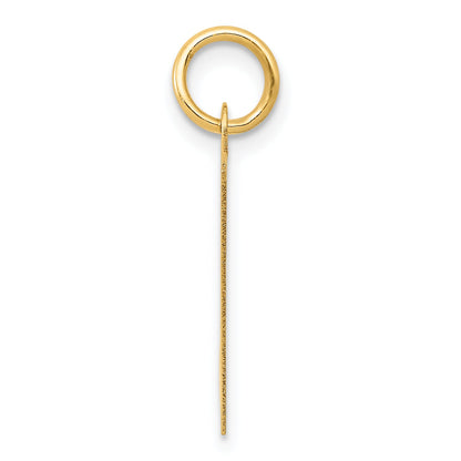 10K Yellow Gold Large Fancy Script Letter H Initial Charm