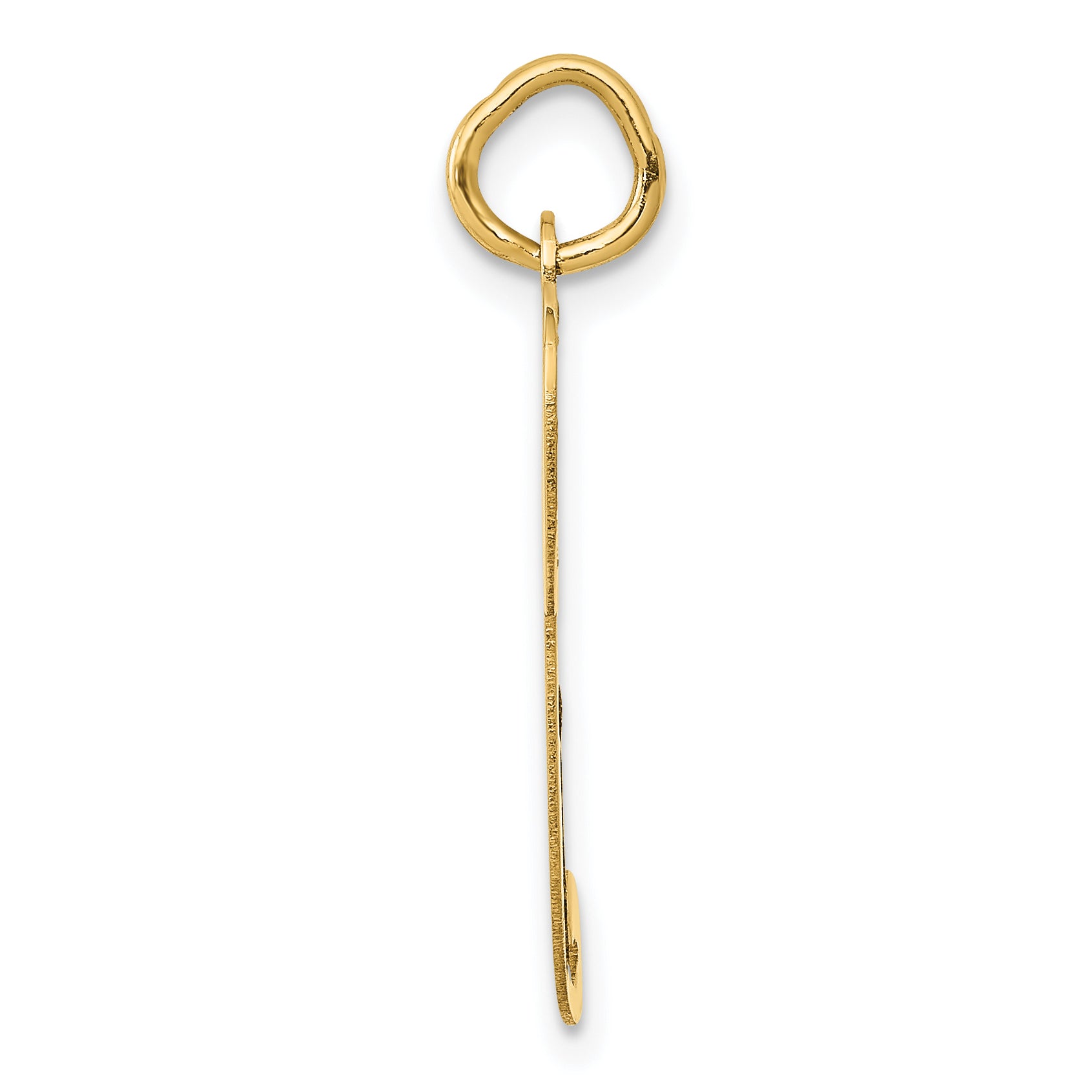 10K Yellow Gold Large Fancy Script Letter P Initial Charm