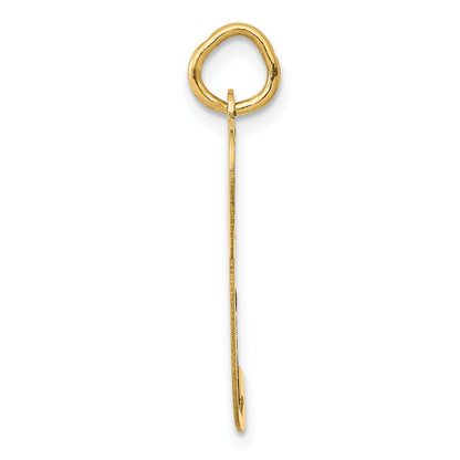 10K Yellow Gold Large Fancy Script Letter P Initial Charm