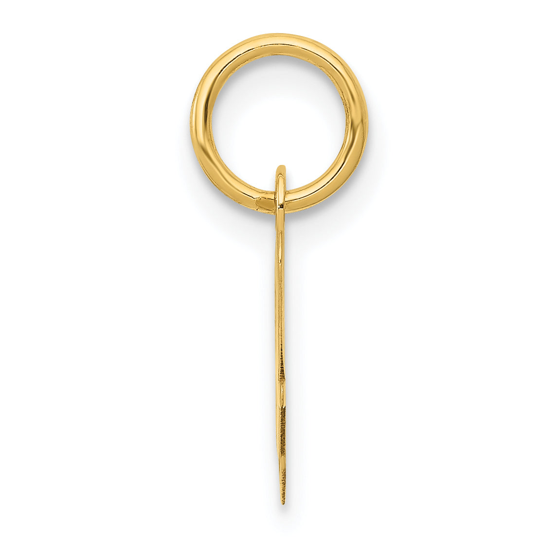 10K Yellow Gold Small Script Initial A Charm