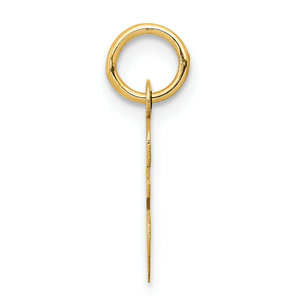 10K Yellow Gold Small Script Initial E Charm