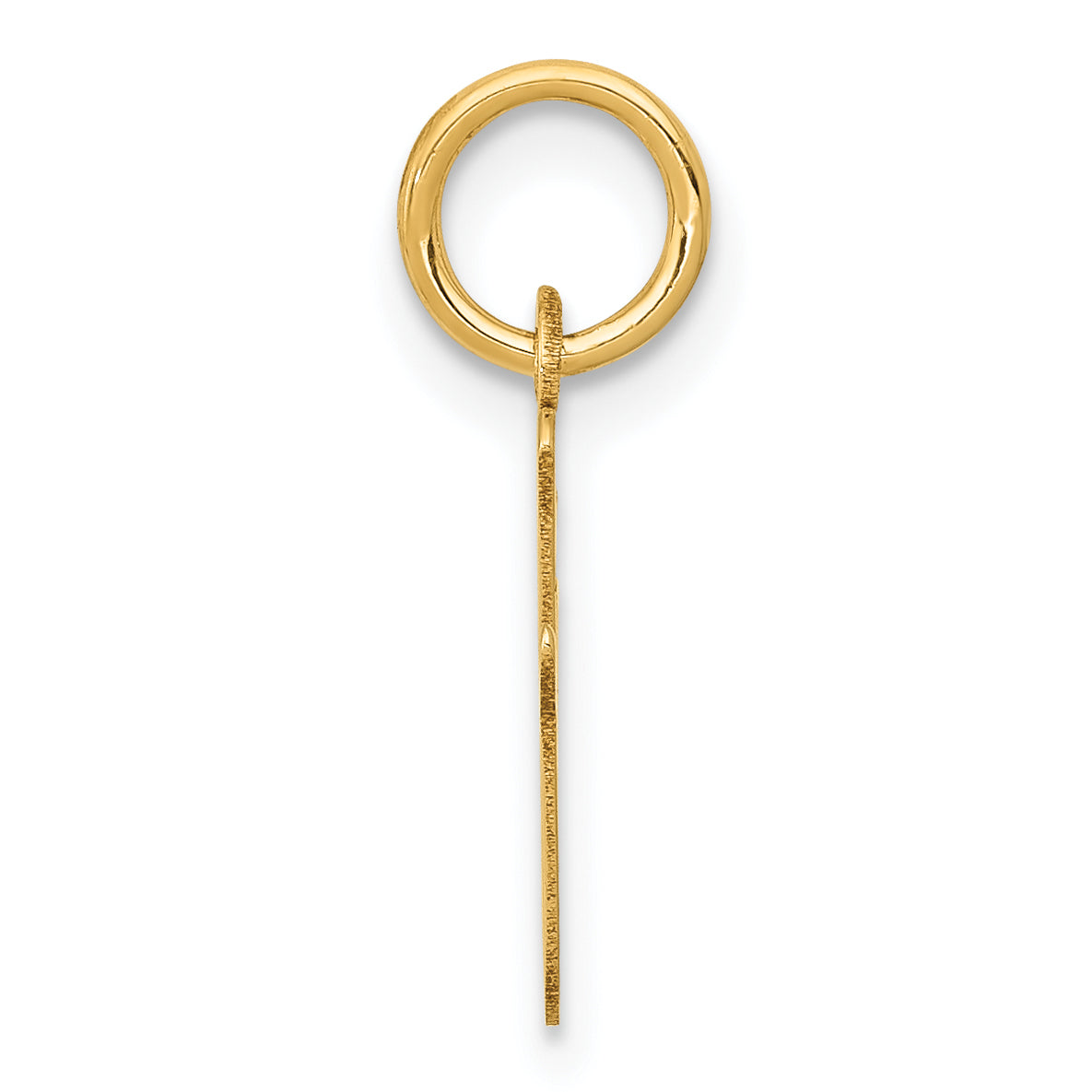 10K Yellow Gold Small Script Initial I Charm