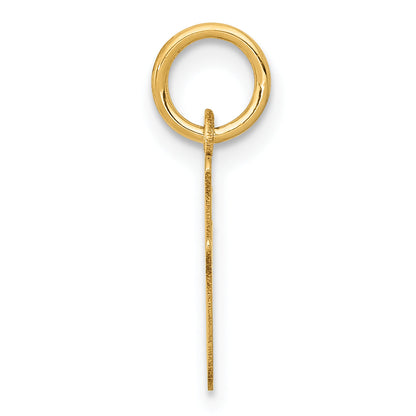 10K Yellow Gold Small Script Initial I Charm