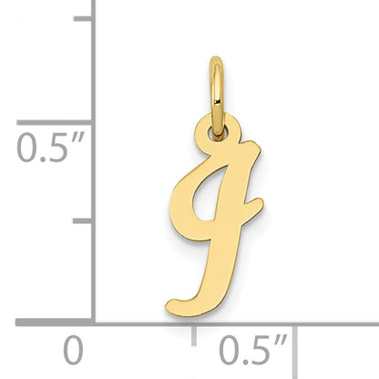 10K Yellow Gold Small Script Initial I Charm