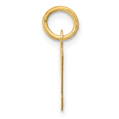 10K Yellow Gold Small Script Initial M Charm