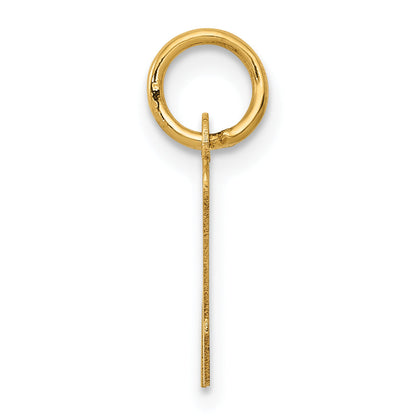 10K Yellow Gold Small Script Initial N Charm