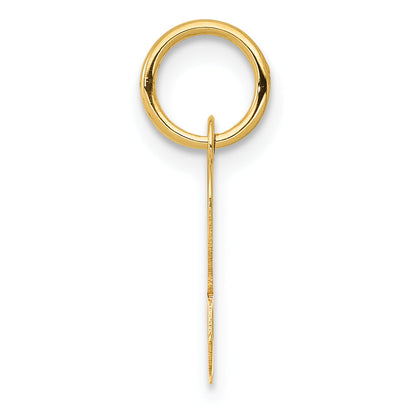 10K Yellow Gold Small Script Initial R Charm